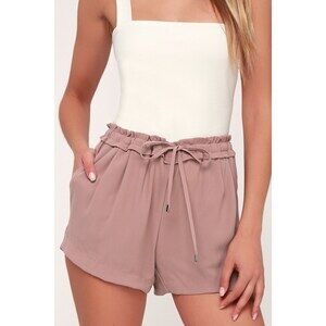 Lulus Jest Mauve Drawstring Shorts Pink - Size S